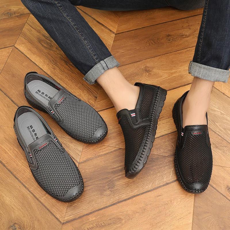 Cloth shoes men's summer sandals mesh men's shoes soft sole breathable summer mesh shoes men's shoes