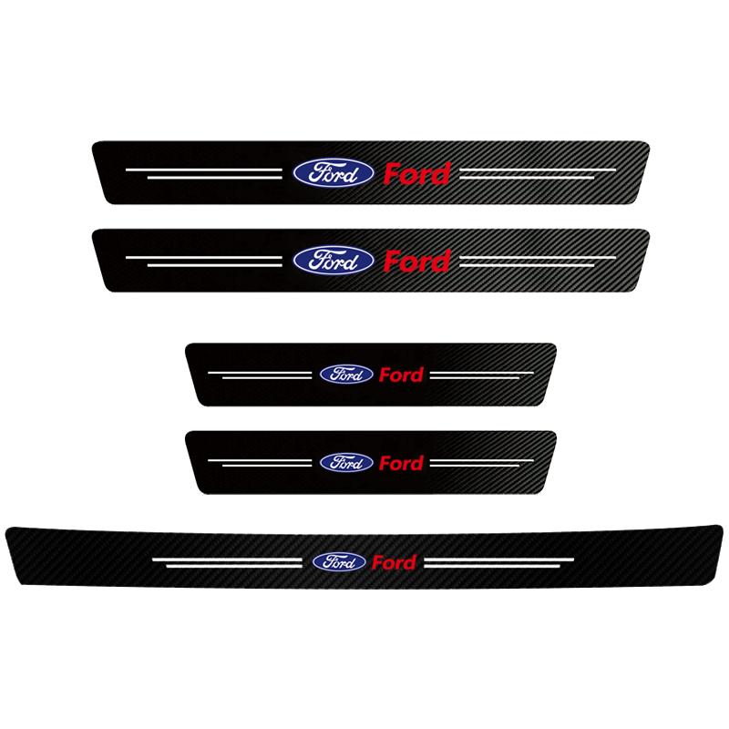Car Door Sill Kick Tailgate Threshold Protection Sticker For Ford STline Focus Fiesta Mondeo Explorer Transit Ranger MK2 MK3