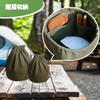 GUOOL Canvas Drawstring Bag, Tool Organizer, Durable, Portable Camping Pouch Bag, Fishing, Outdoor Activities, Hiking, Climbing, Large Green