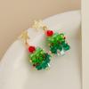 Festive Women's Christmas Tree Star Pendant Earrings & Necklace Set