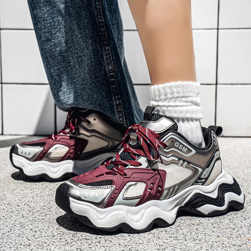 New Men's Fashion Casual Low Top Sports Shoes Students Thick Sole Comfortable Sneakers Boys Male Classic Breathable Basketball Shoes