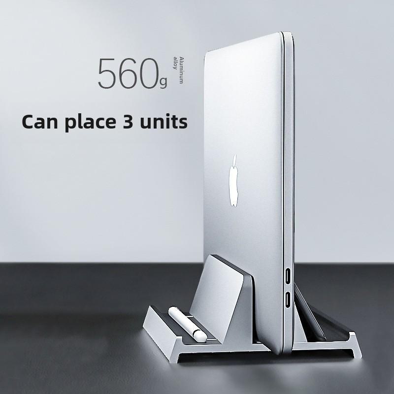 3-in-1 Aluminum Vertical Stand for Laptop, Tablet, and Phone Storage