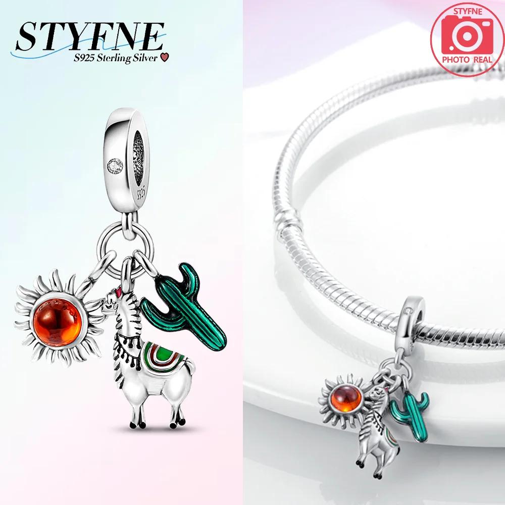 Copper Green Series Tree Cactus Leaves Pendant Diy Charm Beads Fit Original Bangle Charms Bracelet Women Jewelry