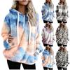 Veste à capuche ample en peluche pour femme, mode décontractée d'hiver, à lacets
