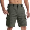 Men's Cargo Shorts Durable Fabric Multi Pocket Design Adjustable Waist Outdoor Utility