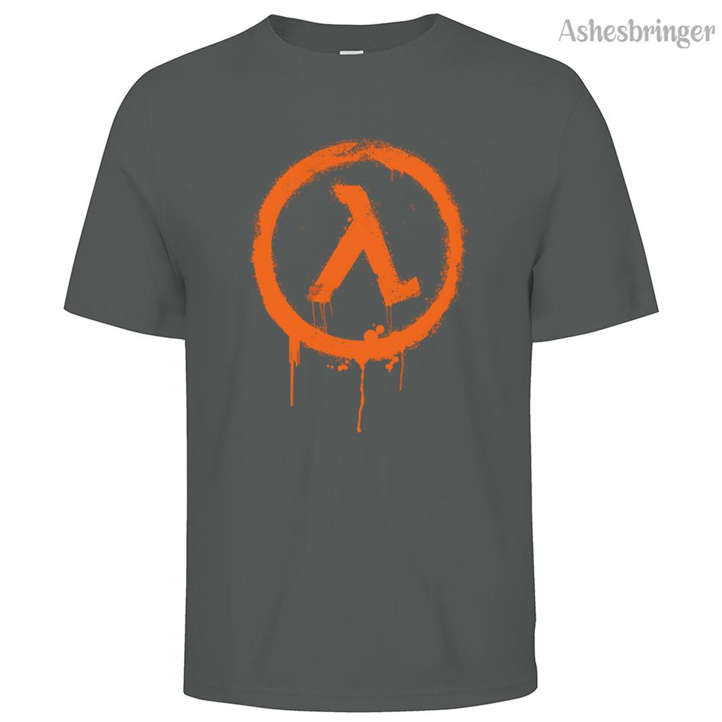 Men's Cotton Crew Neck Half Life Graphic Print T-Shirt Street Casual Style Tops For Men and Women