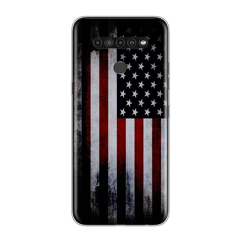 Thin Blue Line American Flag For LG V60 V50S V50 G8X G8S G8 G7 ThinQ 5G K61 K51S K41S K30 K20 Q60 Q9 Soft Phone Case