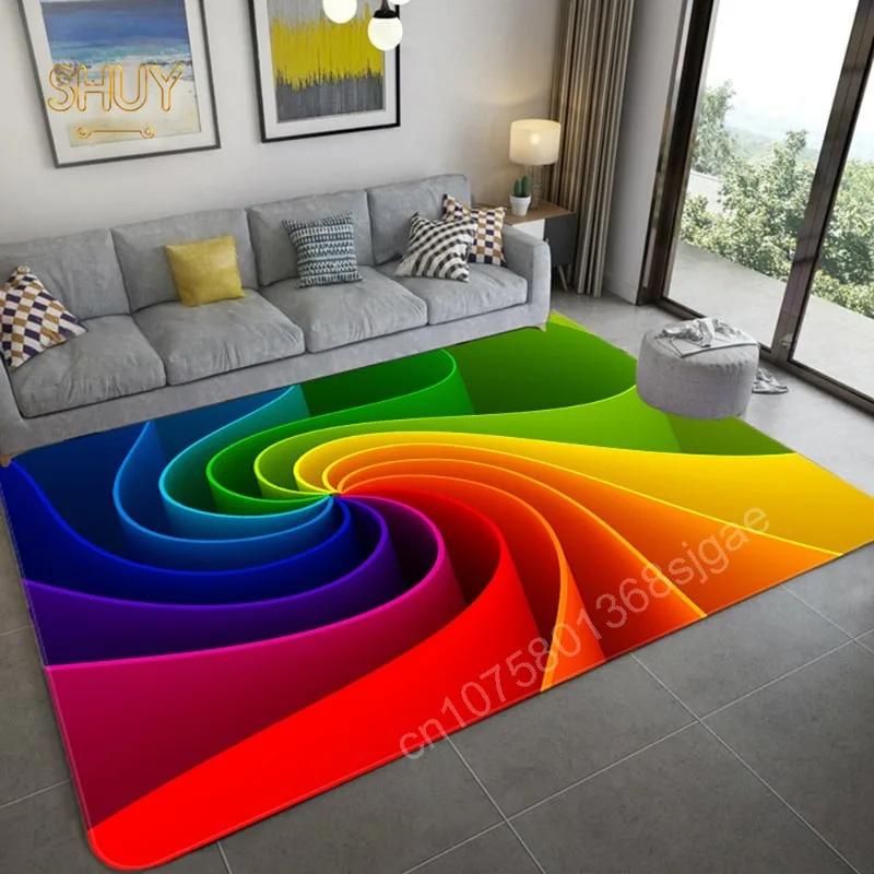 

3D LED Lights Illusion Rug Washable Non Slip Carpet for Living Room Kids Boy Girl Teen Decor Large Area Floor Mat 30x50cm-12x20in