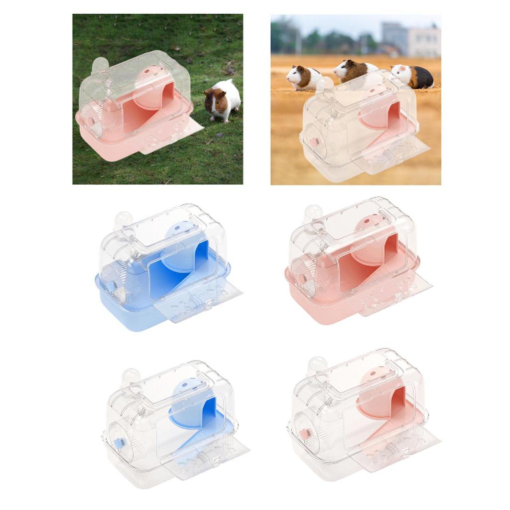 Hamster Cage Exercise Playing Portable Ventilation Breathable Small Animal Cage with Carrying Handle for Rats Gerbils