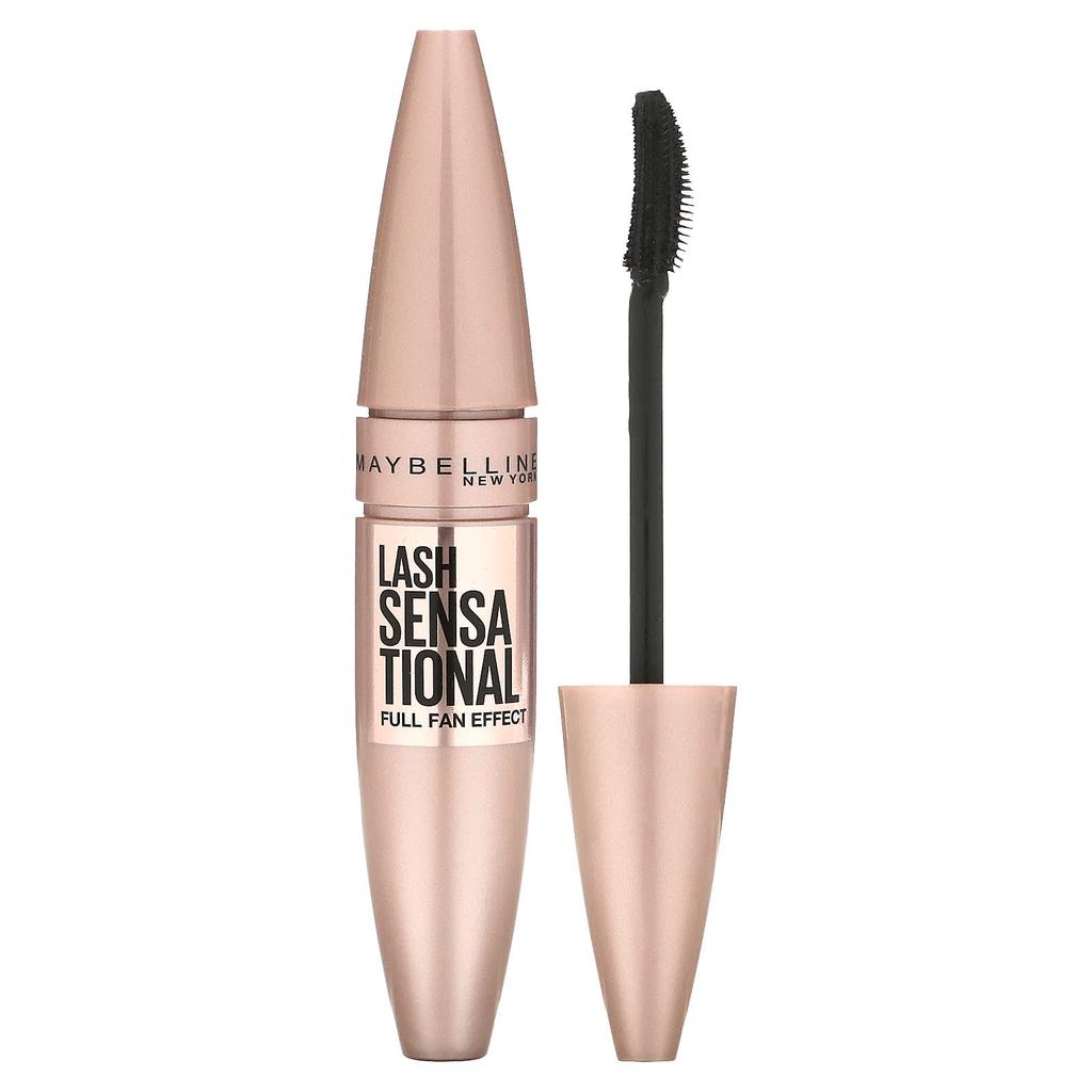 Maybelline Máscara de cílios Lash Sensational, 253 Blackest Black, 0,32 fl oz (9,5 ml)