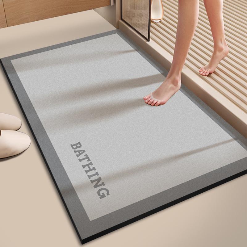 Diatomaceous Earth Absorbent Non-Slip Bathroom Mat: Quick-Dry, Stain-Resistant, Easy-Clean Foot Pad