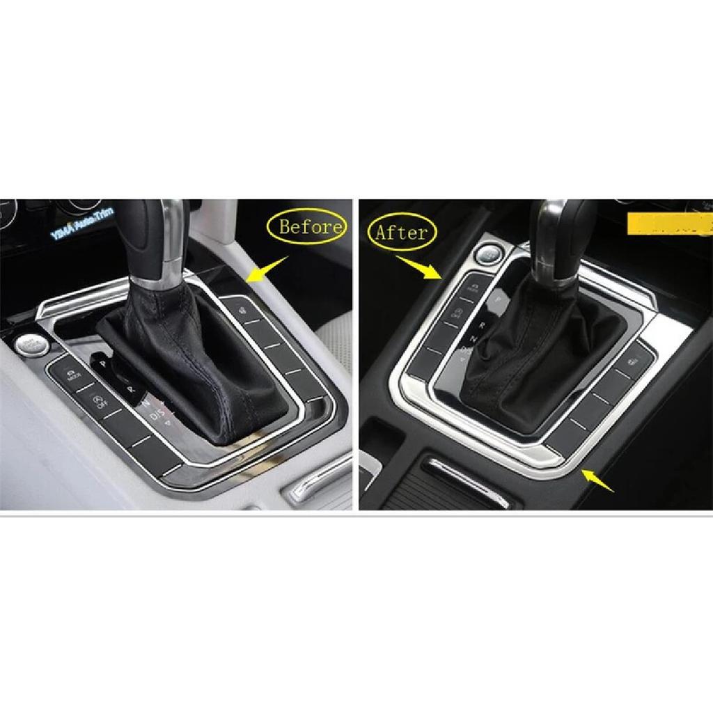 LHD For Volkswagen Arteon 2018 - 2024 Stainless Steel Center Control Gear Shift Panel Decoration Cover Trim Interior Accessories