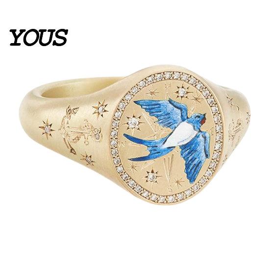 Electroplated Ring Finger Ring, Butterfly Heart Rabbit Pattern Band, Imitation Design Technology for Lover Daily Wear Accessories Special-shaped