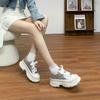 2025 autumn new muffin thick-soled heightening casual canvas shoes women's sports little white shoes board shoes campus wind front lace-up