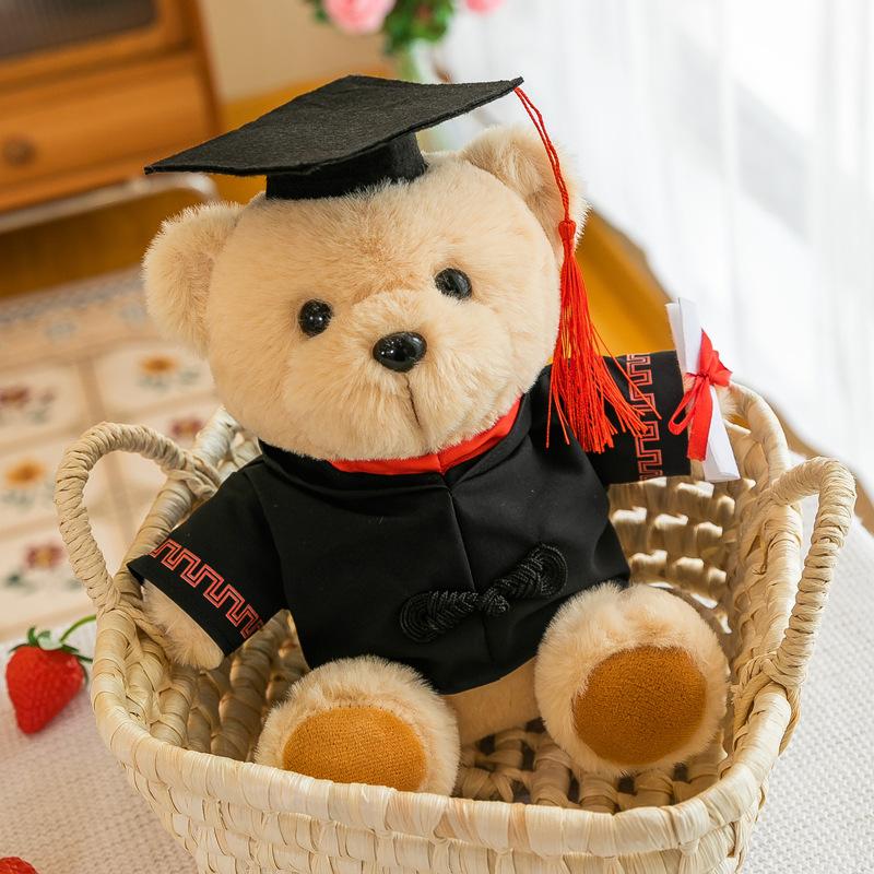 Teddy Bear Doctor Bear Doll Plush Toy Graduation Doll Bear Doll Birthday Gift Chronicle