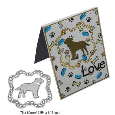 Dog Star Circle Cutting Dies Metal Stencil DIY Scrapbooking άλμπουμ Χαρτί κάρτα ανάγλυφο Craft Die Cut Frame Animal
