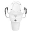 Elevated Raised Toilet Seat Adjustable Bathroom Pads Rise Height Seats with Safety Frame
