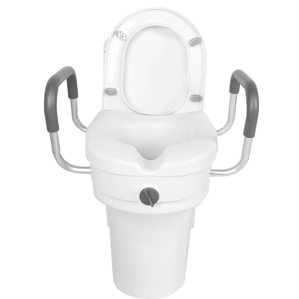 Elevated Raised Toilet Seat Adjustable Bathroom Pads Rise Height Seats with Safety Frame