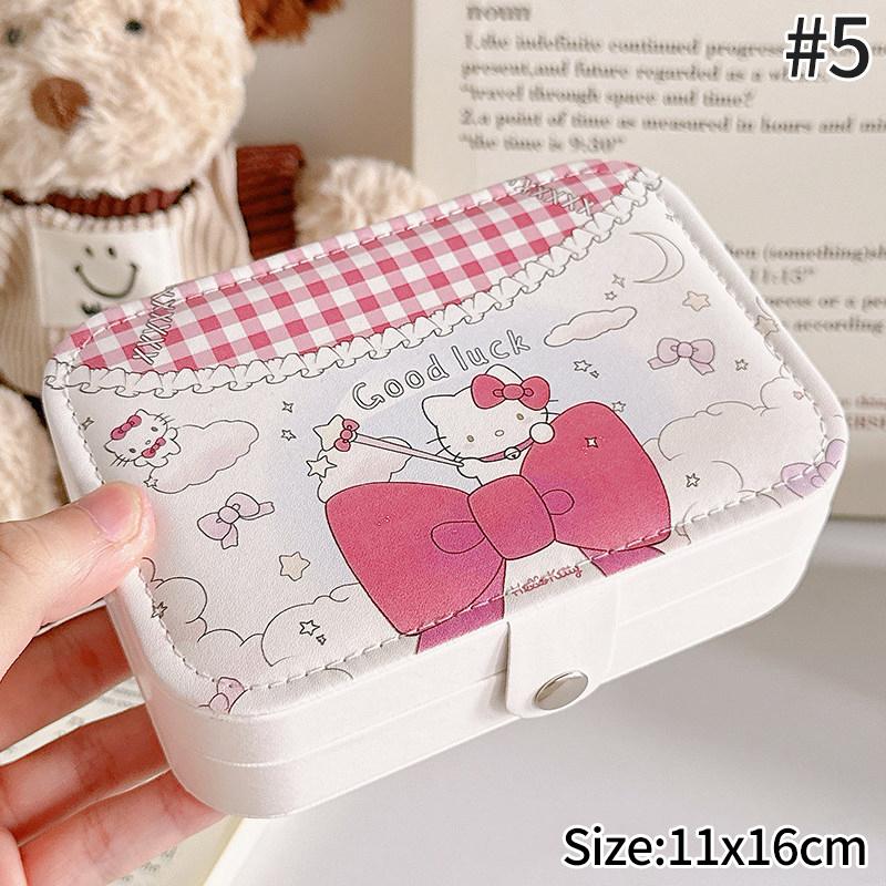 Leather  Jewelry Box Earrings Necklaces Rings Storage Box Travel Portable Ring Box Jewelry Organization Girls Gifts