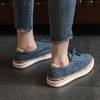 Summer New Women's Cotton Shoes Women's Shoes Deep ** Fork Strap Rubber Round Head Strap 2019