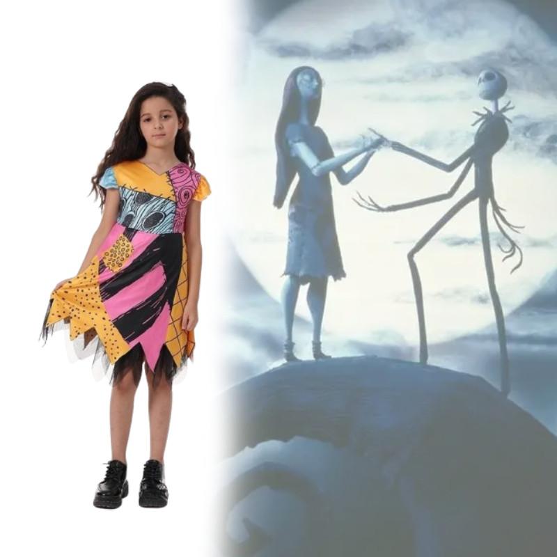 The Nightmare Before Christmas Sally Girl Costume Dress For Halloween Party And Cosplay