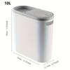 Minimalism Bathroom Trash Can 10L Large Capacity Crevice Wastebasket Bathroom Press-type Recycle Bin Bathroom Accessories