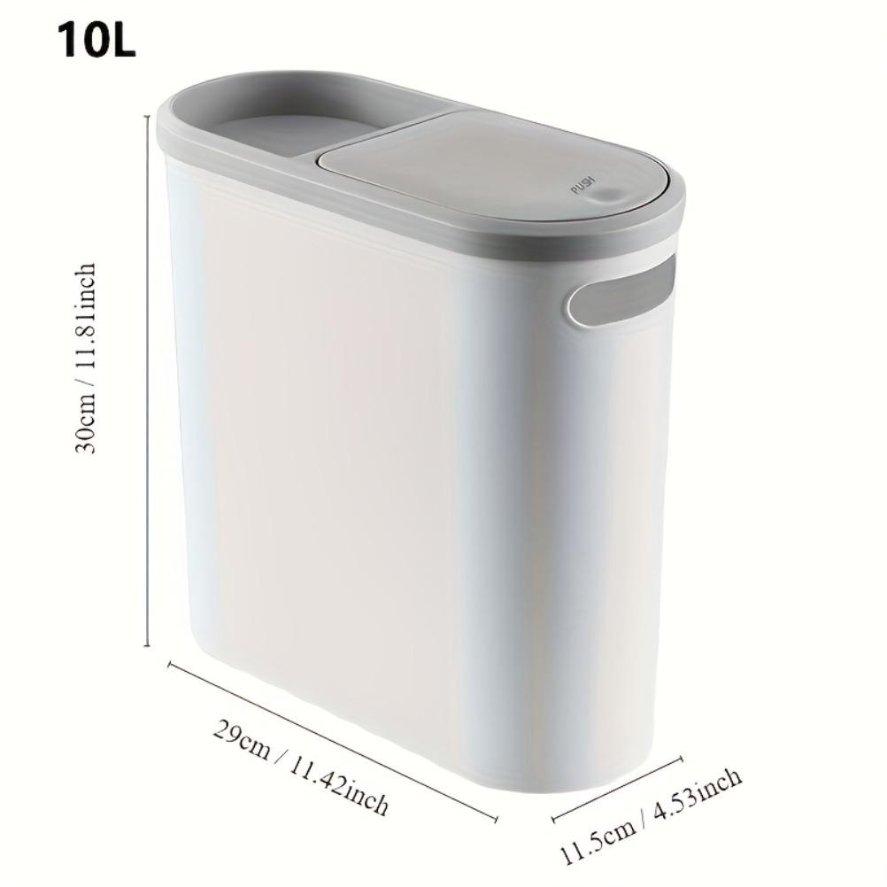 Minimalism Bathroom Trash Can 10L Large Capacity Crevice Wastebasket Bathroom Press-type Recycle Bin Bathroom Accessories