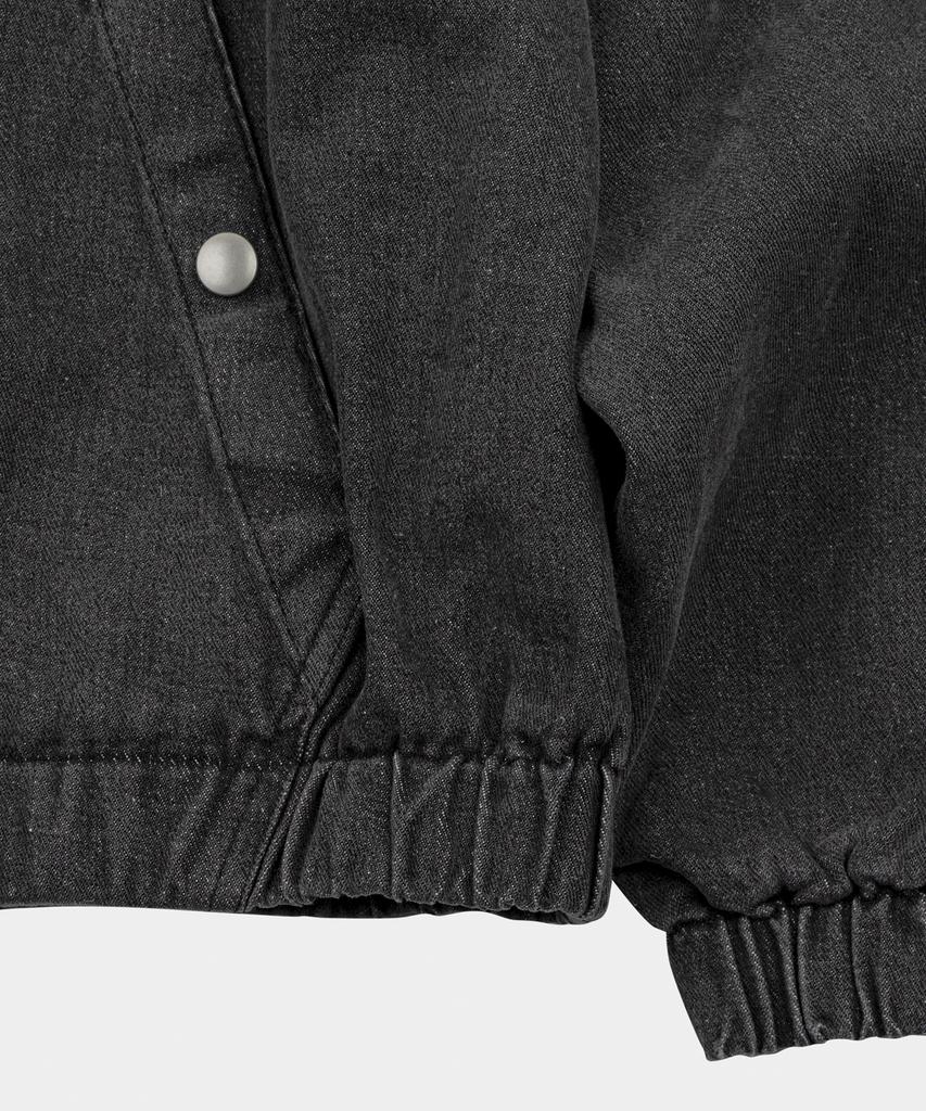 LETTERCOMO Washed Denim Zip-Up Black
