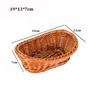Multistyles Imitation Rattan Fruit Plate Retro Woven Multipurpose Storage Rattan Woven Tea Tray Creative House Candy Packaging
