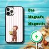 Curious G-George Monkey Phone Case For iPhone 17,16,15,14,13,12,11,Pro,Max,Plus,Mini,SE4,E Magnetic Magsafe Wireless Charging