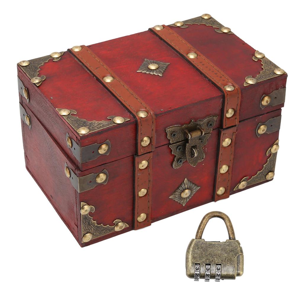 Treasure Box Durable Wear Resistant Space Saving Wide Application Easy Storage Treasure Chest for Home Store Office