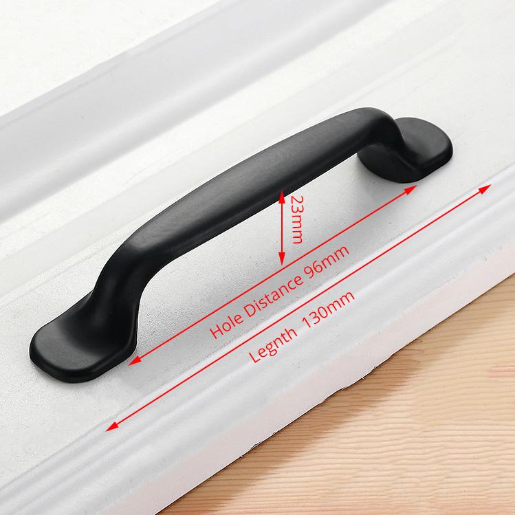 KAK 10PCS American Style Black Cabinet Handles Solid Aluminum Alloy Kitchen Cupboard Pull Drawer Knobs Furniture Handle Hardware