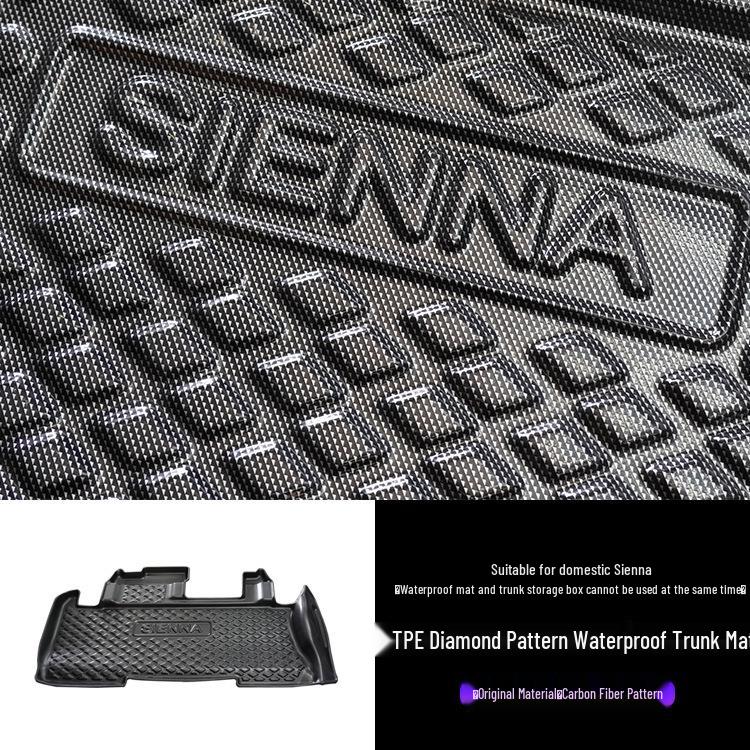 Sienna Granvia Trunk Mat: Waterproof, Wear-Resistant, Dirt-Resistant, Odorless TPE Material.