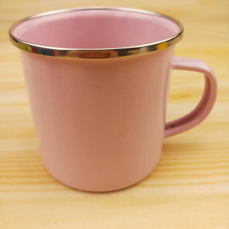 OLOEY Retro Enamel Coffee Mug with Carrying Rope
