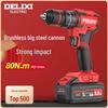 Delixi Multi-Functional Brushless Cordless Electric Drill and Screwdriver with Lithium Battery