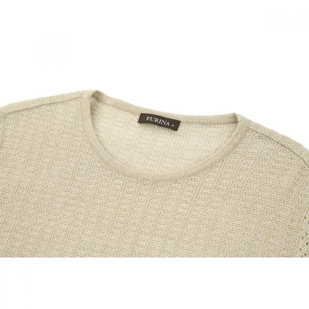 Furina Linen My CoTTon PoinT Sleeve T shirT
