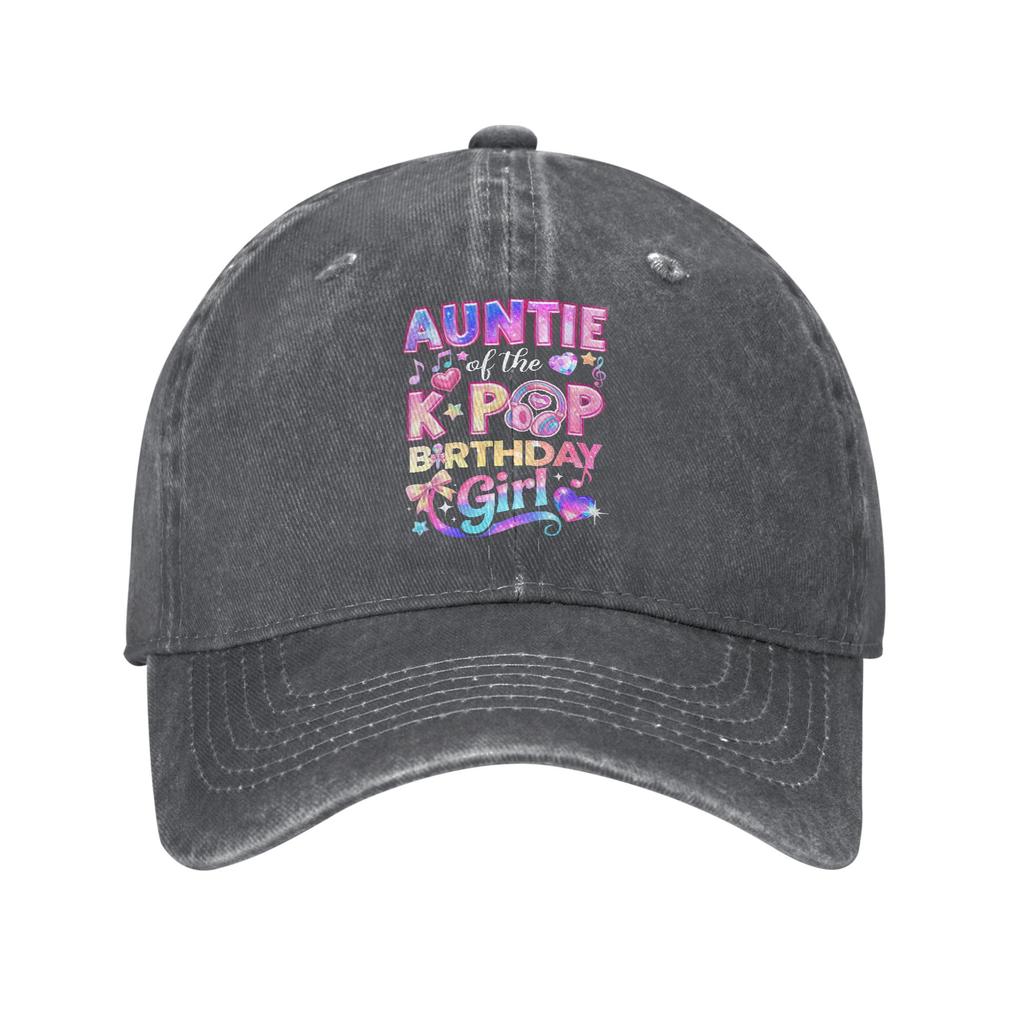 Auntie of The K Pop Birthday Korean Music Lovers Cool Baseball Cap Hats Visor Protection Snapback Cotton tops gorras