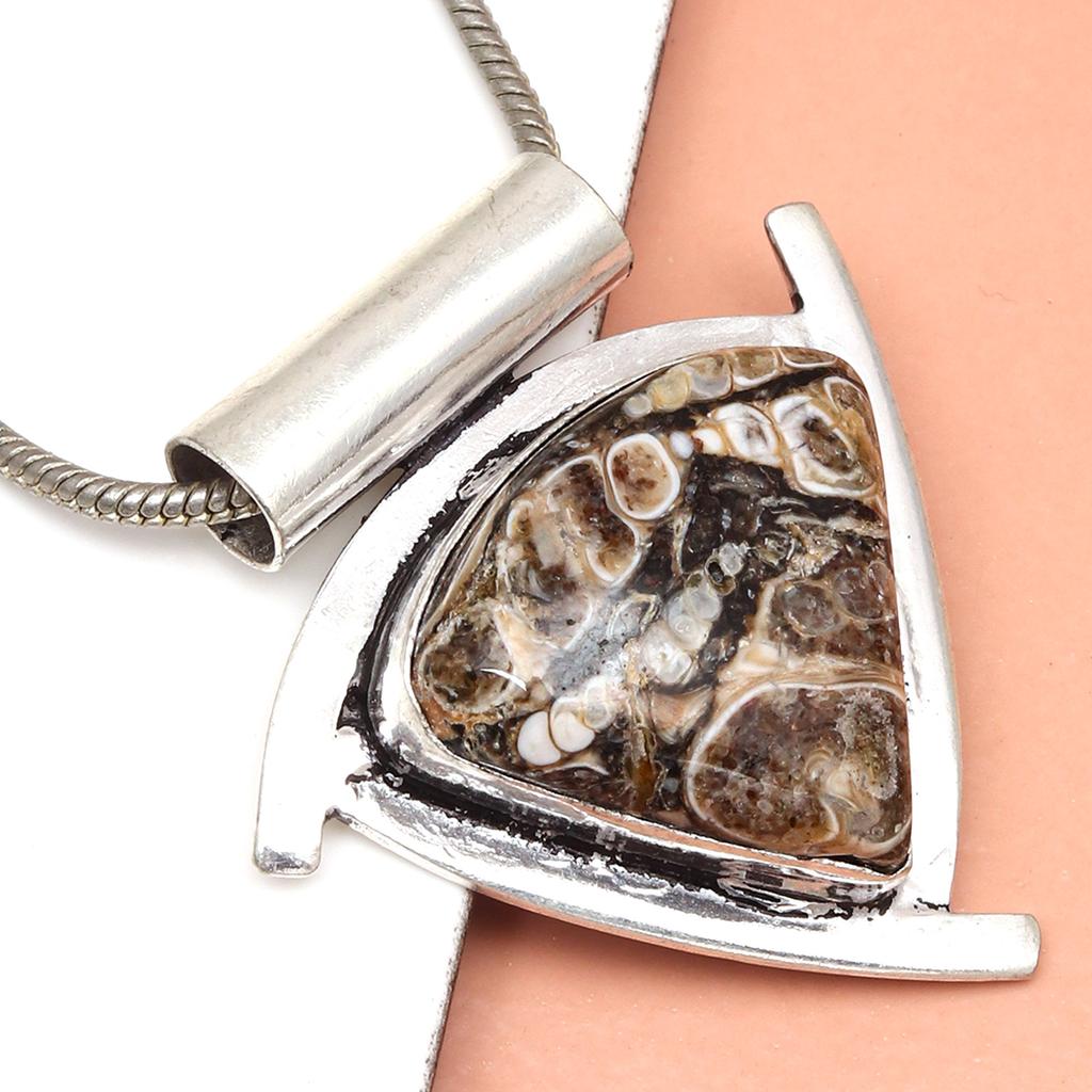 SOLID STERLING SILVER TURTELLA JASPER INCH PENDANT Jasper Turtella Silver