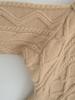 Women's French Off-Shoulder Cable Knit Pullover - Slimming Waist, Long-Sleeve Casual Sweater for Autumn/Winter