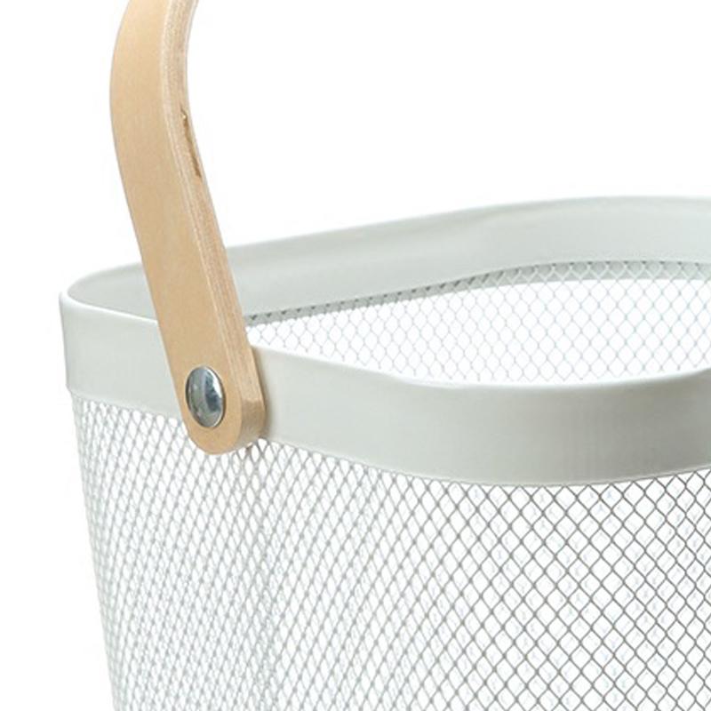 Fruit Colander Metal Material Comfortable Portable Handle Wear Resistant Practical Vegetable Drain Basket for Kitchen