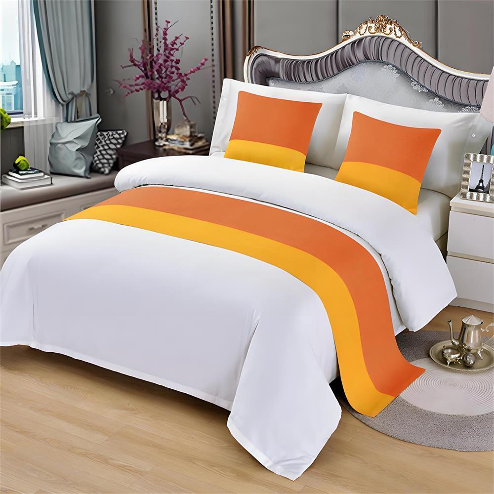 Chinese Style Hotel Bed End Towel Hotel High-end Minimalist Bed Flag Solid Color Bedside Towel Home Decor Beds Table Runner