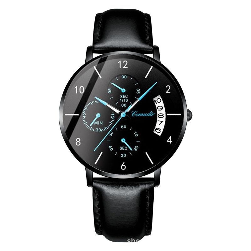 Orologio meccanico automatico ultra-sottile orologio da uomo versione coreana orologio al quarzo per studenti calendario luminoso impermeabile tendenza