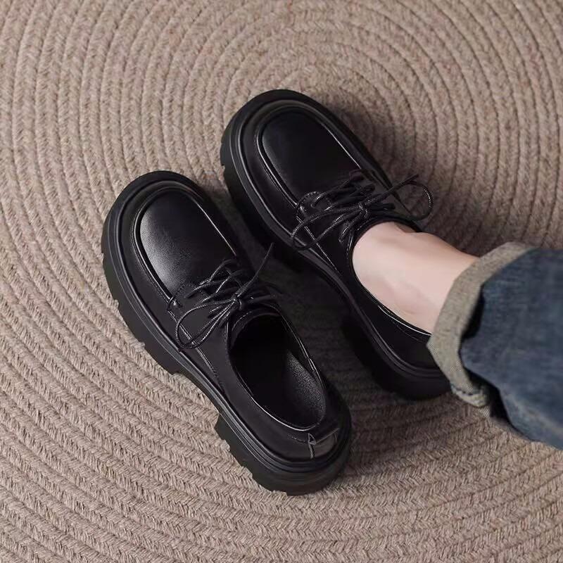 Fashion Ladies Shoes 2025 Brand Lace-up Women's High Heels Fashion Round Toe Office and Career Plus Size Best Seller Platform Heels