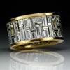 Xiaomi Huitan Simple Style Women Ring Two Tone with Brilliant Cubic Zirconia Vintage Party Accessories Gorgeous Jewelry for Lady Daily