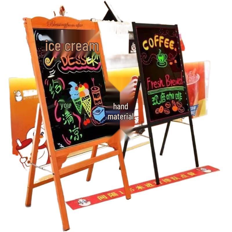 LED Luminous Fluorescent Display Board for Shop Promotions and Night Market Stalls