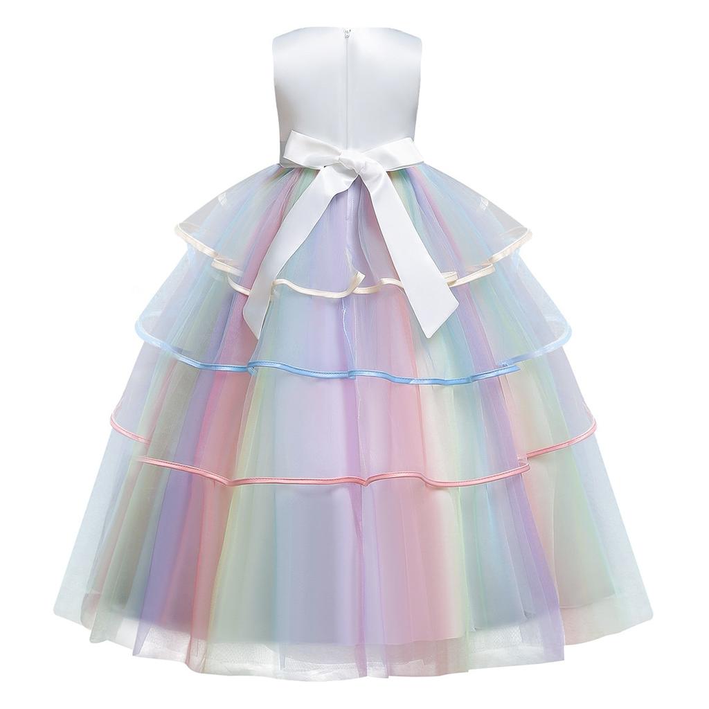 Unicorn Dress for Girls 8-10 Years 140 Cm White Halloween Christmas Party