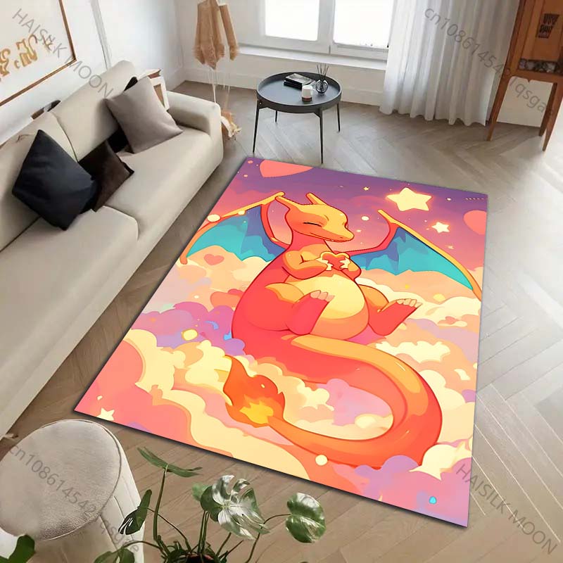 1PC Pocket Monsters Charizard Carpet for Living Room Bedroom Kid's Room Home Decor Area Rug Sofa Cloakroom Play Mat for Gifts