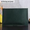 Large Capacity A4 Leather File Bag - Multifunctional Business Office Folder