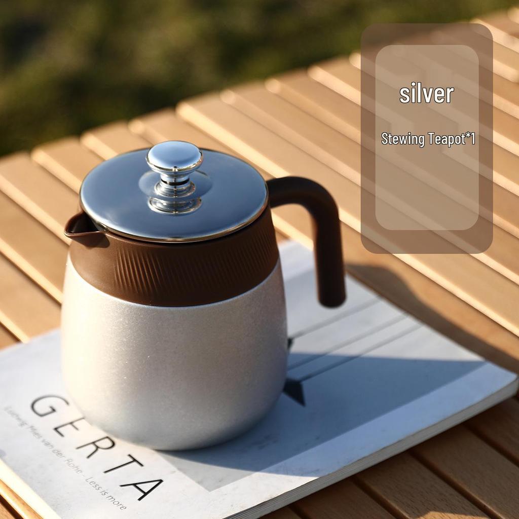 Titanium-Coated Stewing Teapot with Tea-Water Separation - Insulated Brewing for Household or Business Gifts
