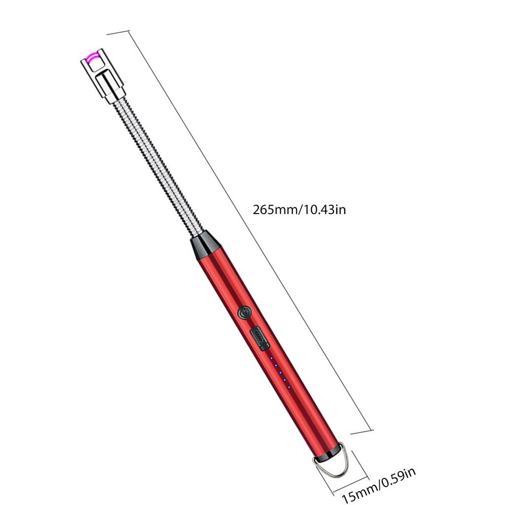 360 Degree Rotatable Kitchen Igniter Zinc Alloy Gas Stove Lighters Rechargeable Windproof Portable LED Power Display for Camping